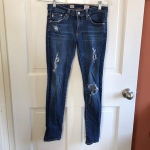 AG Stevie ankle slim straight jeans